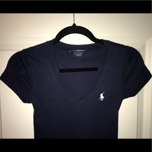 Ralph Lauren navy blue v-neck tee